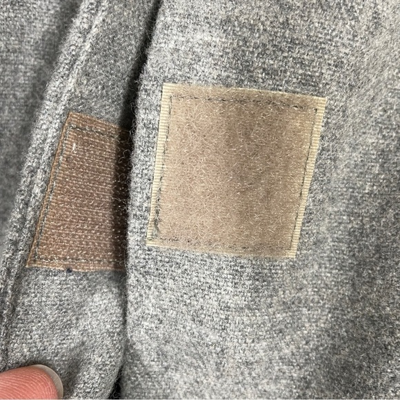 Secret Garden Gray Wool Blend Hooded Long Sleeve Blazer Medium - Picture 5 of 7